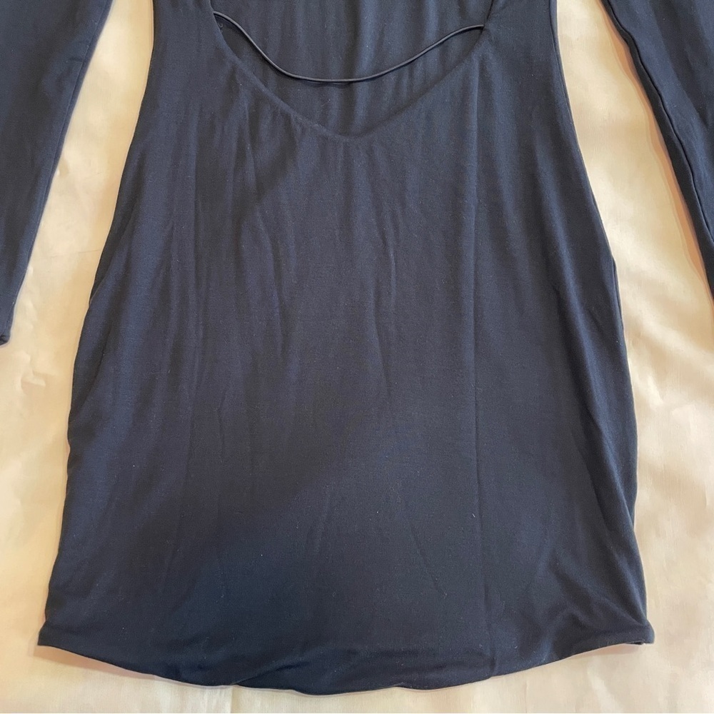 NEW! Ser.O.Ya- Black Backless Long Sleeve Mini Siobhan Dress Size Small - Picture 9 of 11